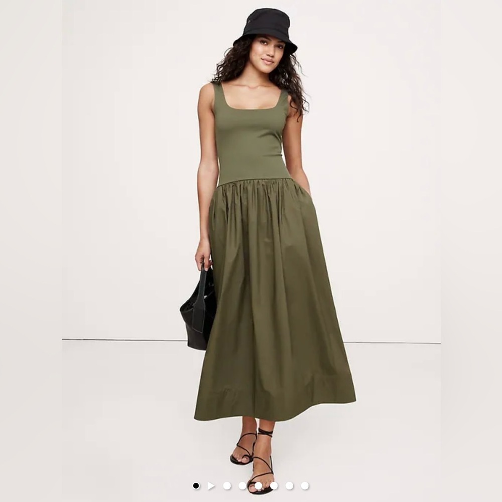 Drop-Waist Midi Dress
